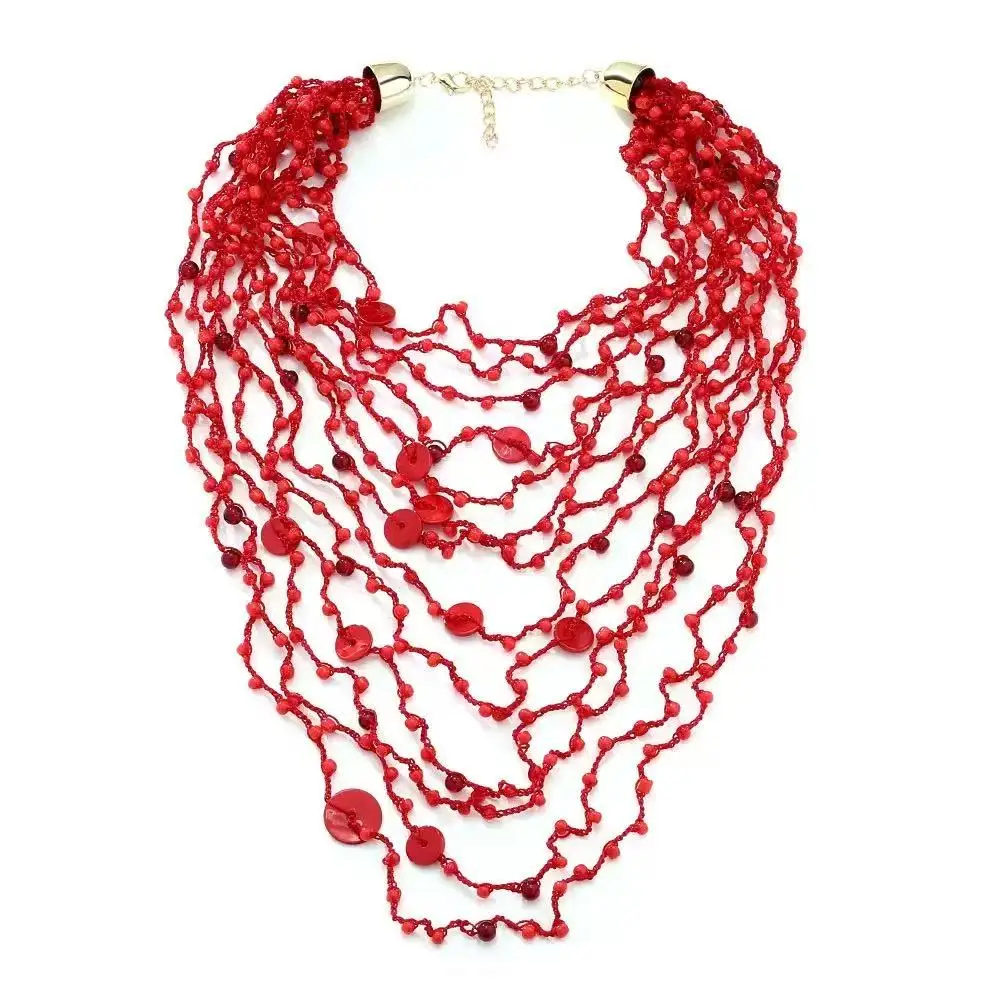 ZAA Multi-Layered Handmade Necklace: Exaggerated Fashion Jewelry 14 kf Sd0202c1dc5b9499ab02459bdef85480db