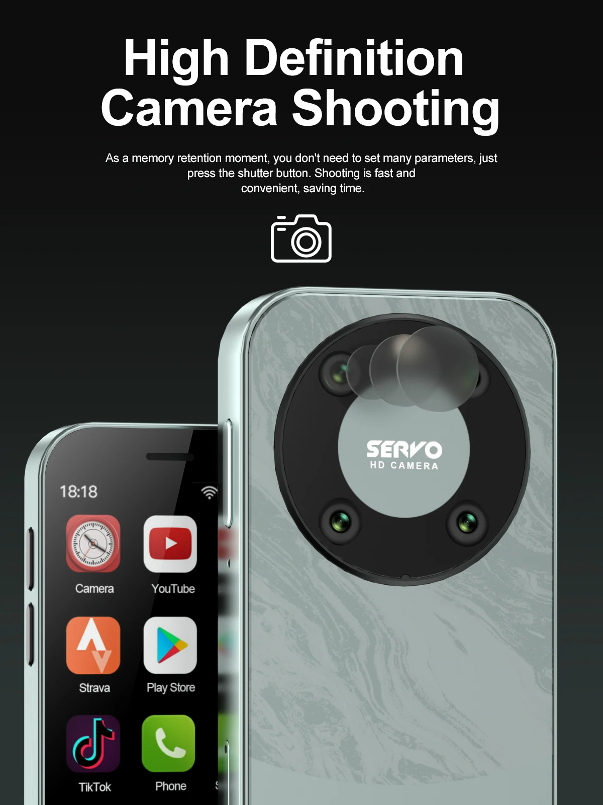 SERVO KING 9000 Mini Smartphone: Android 10, 4G LTE, Face Recognition 11 kf Sd0a3568557694547abe0fb4c67d8ab41C