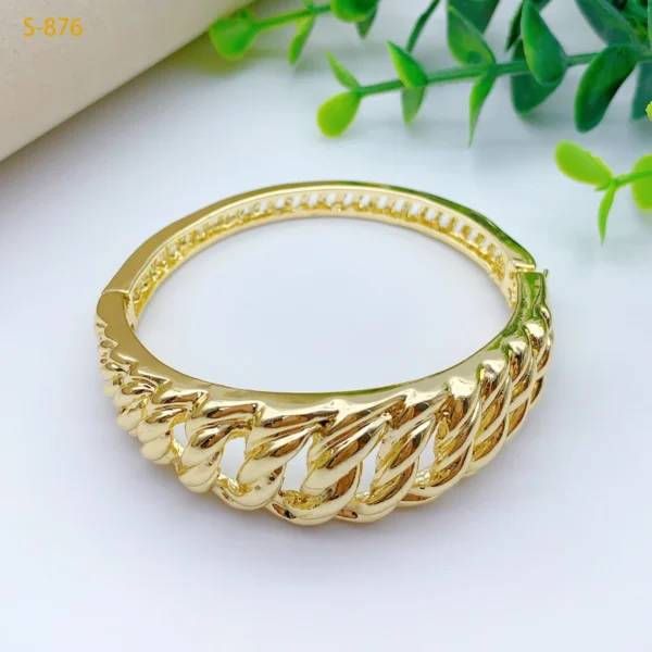 Luxury Dubai Ethiopian Chain Necklace And Earrings Sets For Women Indian Bridal 18k Gold Color Jewelry Set Wedding - Image 4