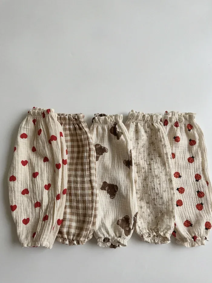 Organic Cotton Baby Pants: Newborn Toddler Cute Print Soft Muslin Capris 8 kf Sd35c49ac08b54ec3bfcf7e7307536e0b2