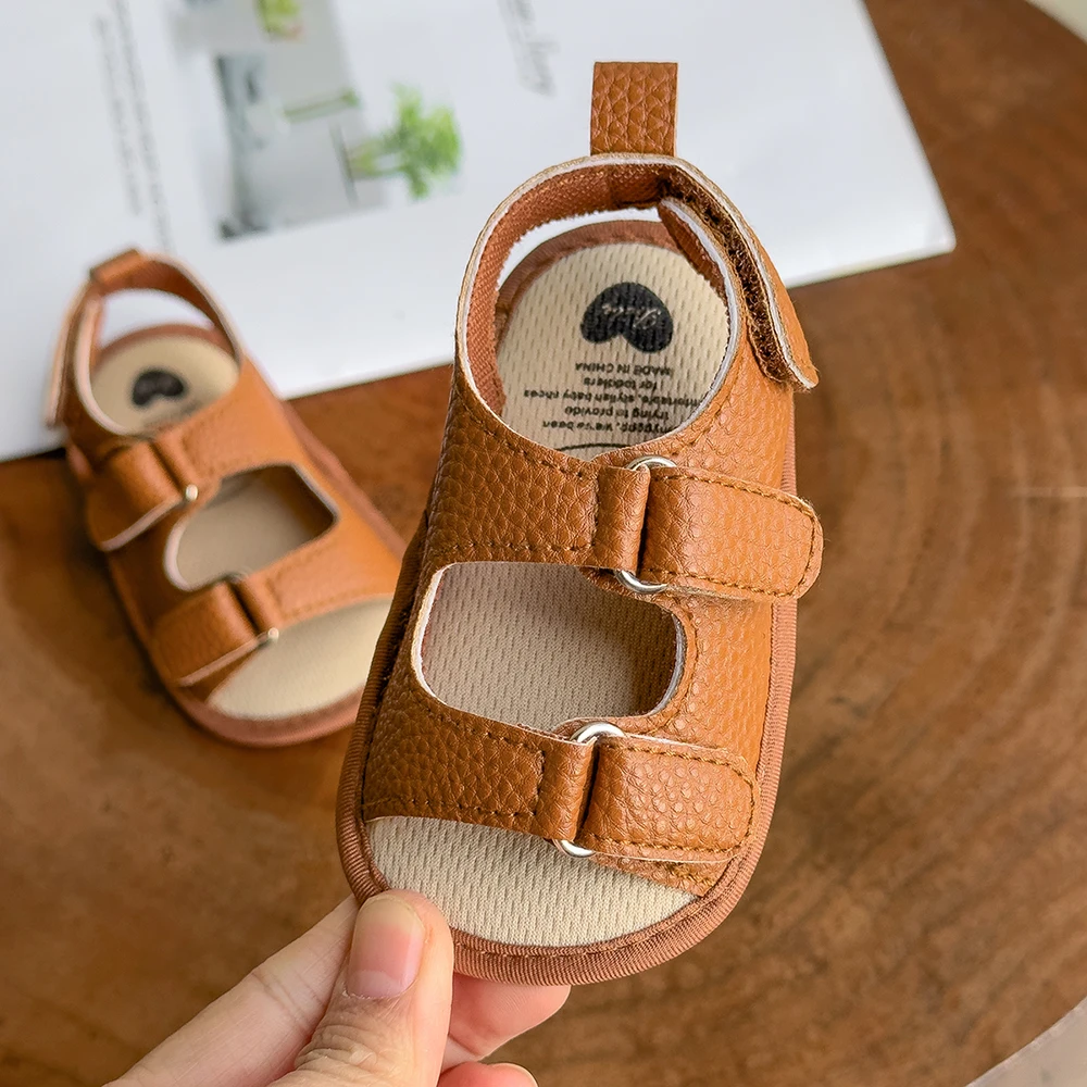Baby Boys Girls Summer Sandals: Closed-Toe Infant Soft Rubber Sole Outdoor 19 kf Sd3f0883d20244c6e9f603baf1fdf10aeK