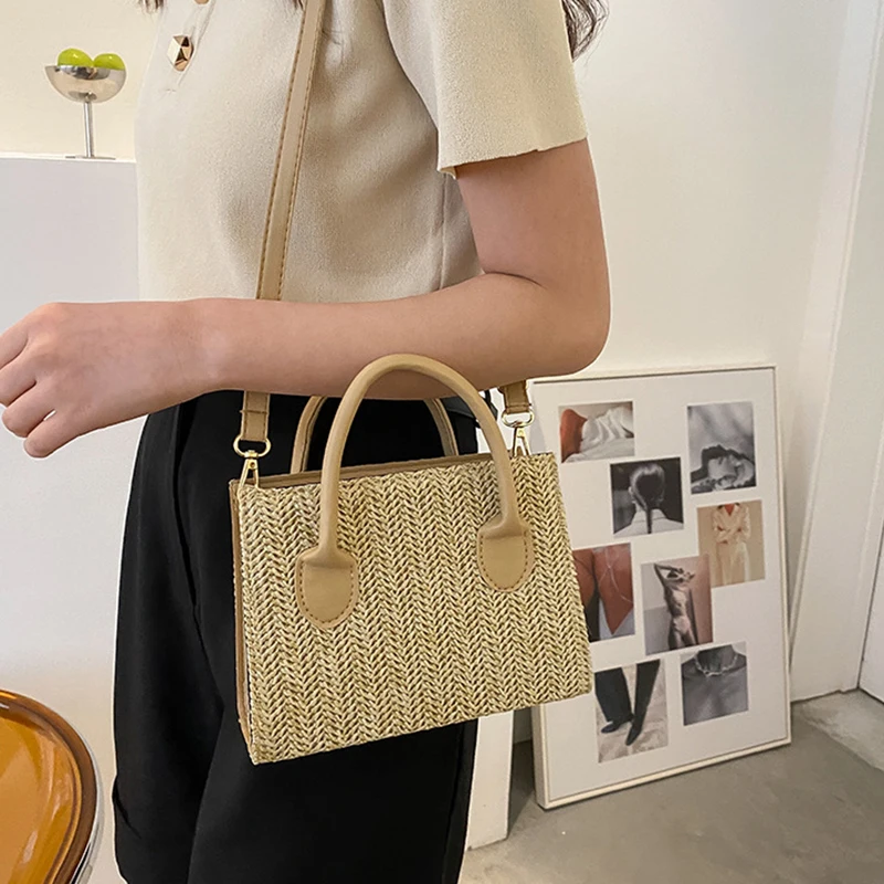 Grass Woven Crossbody Bag: Japanese Flower Handbag, Fashion Shoulder Bag 17 kf Sd79f3071b36b4af594f4ece4097e52456