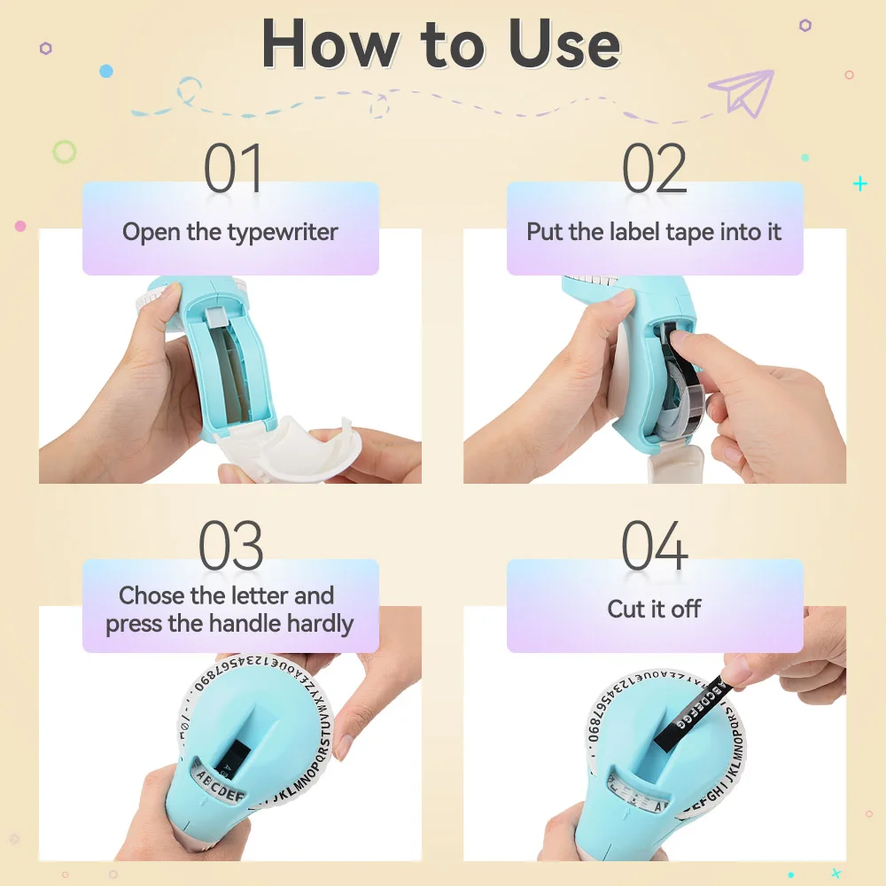 Portable Label Maker B90: Adhesive Sticker Printer for 9mm Dymo Tapes 11 kf Sd95f61c8c2924aef8ec46ae249b6966cA