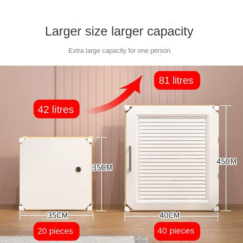 Household Folding Wardrobe: Dustproof Plastic Collapsible Storage Closet 8 kf Sda7a0ed77a0045a4851404e30ae95bae6