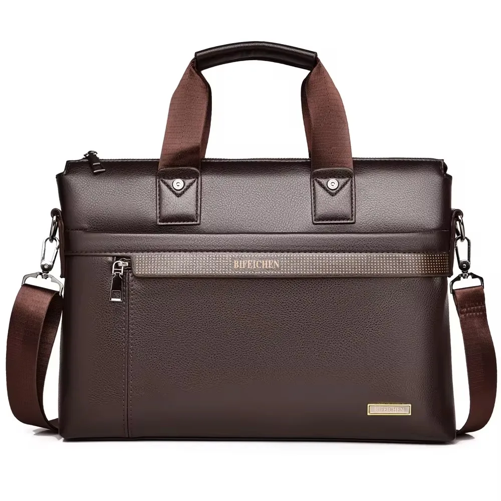 2025 New Men Briefcase High Quality Business Famous Brand PU Leather Shoulder Messenger Bag Office Handbag A4Document Laptop Bag