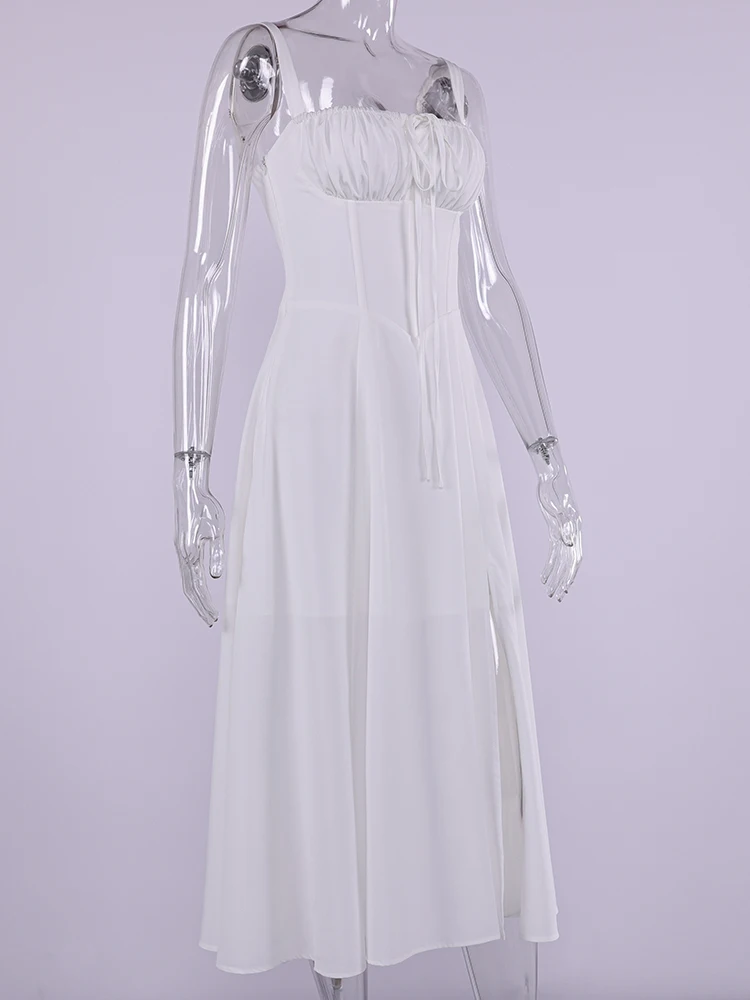 NewAsia Solid Sleeveless Long Dress: Bandage Camisole Padded Elegant Vestidos 29 kf Sdbfcae56c88140a5927cdb851e88843e8