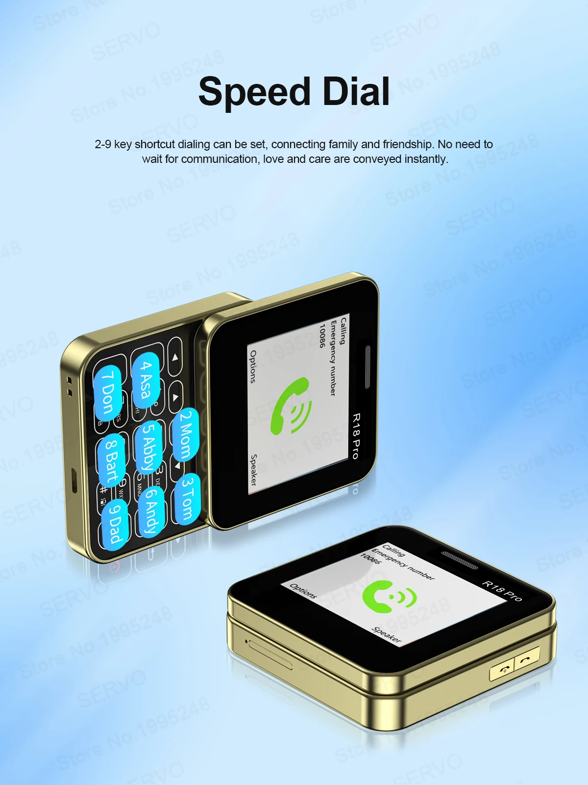 SERVO R18Pro Rotating Screen Mini Phone: Magic Voice, Button Slider, 2.4" 17 kf Sdc09442e1b0941b9a73537d58213abe3s