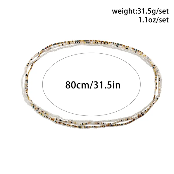 Ingemark 3Pcs Bohemia Waist Bead Belly Belt Chains for Women Wed Bridal Sexy Summer Bikini Elastic Body Jewelry Y2K Accessories - Image 4