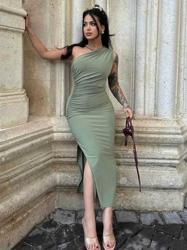 Summer Black New Dress Women Fashion Sexy Split Sleeveless Backless Slim Maxi Dress Female Casual Club Elegant Lady Party Dress - Image 6