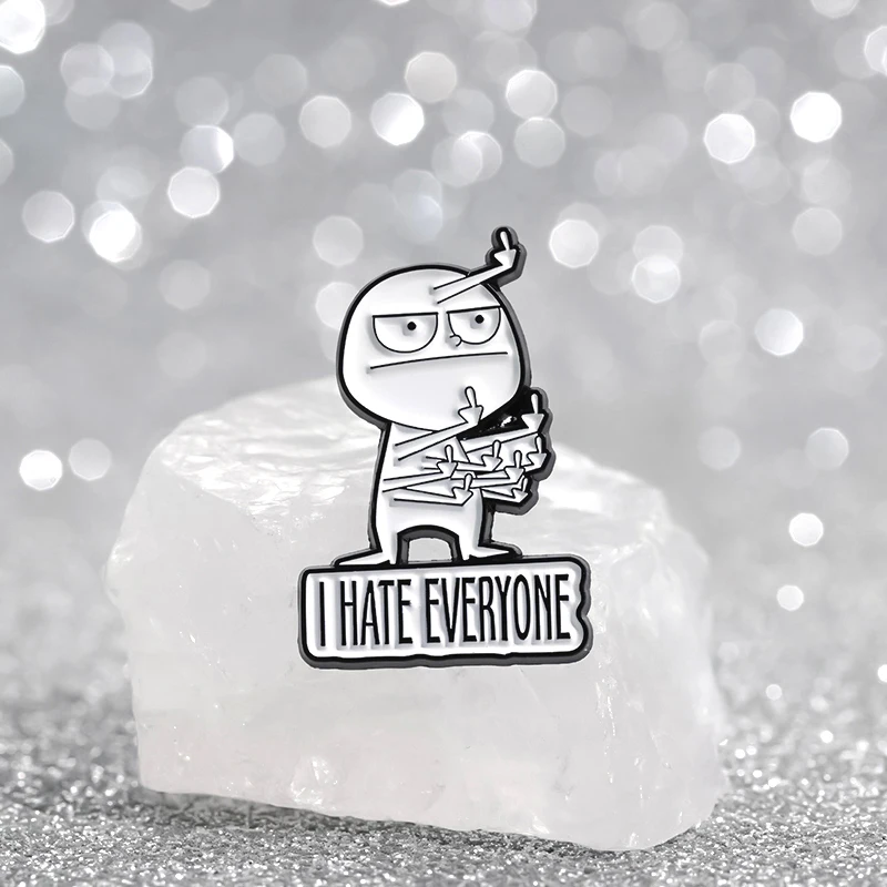 "I Hate Everyone" Brooch: Funny Enamel Pin for Backpack & Lapel Badge 14 kf Se1068fa3e6e042bdabd50cae2a49a1678