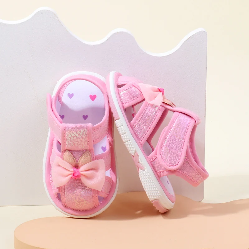 Baby Squeaky Shoes: Funny Toddler Sound Prewalking Sneaker w/ Butterfly-Bow 18 kf Se3903f18dbb0481db06bc73433f110c1h