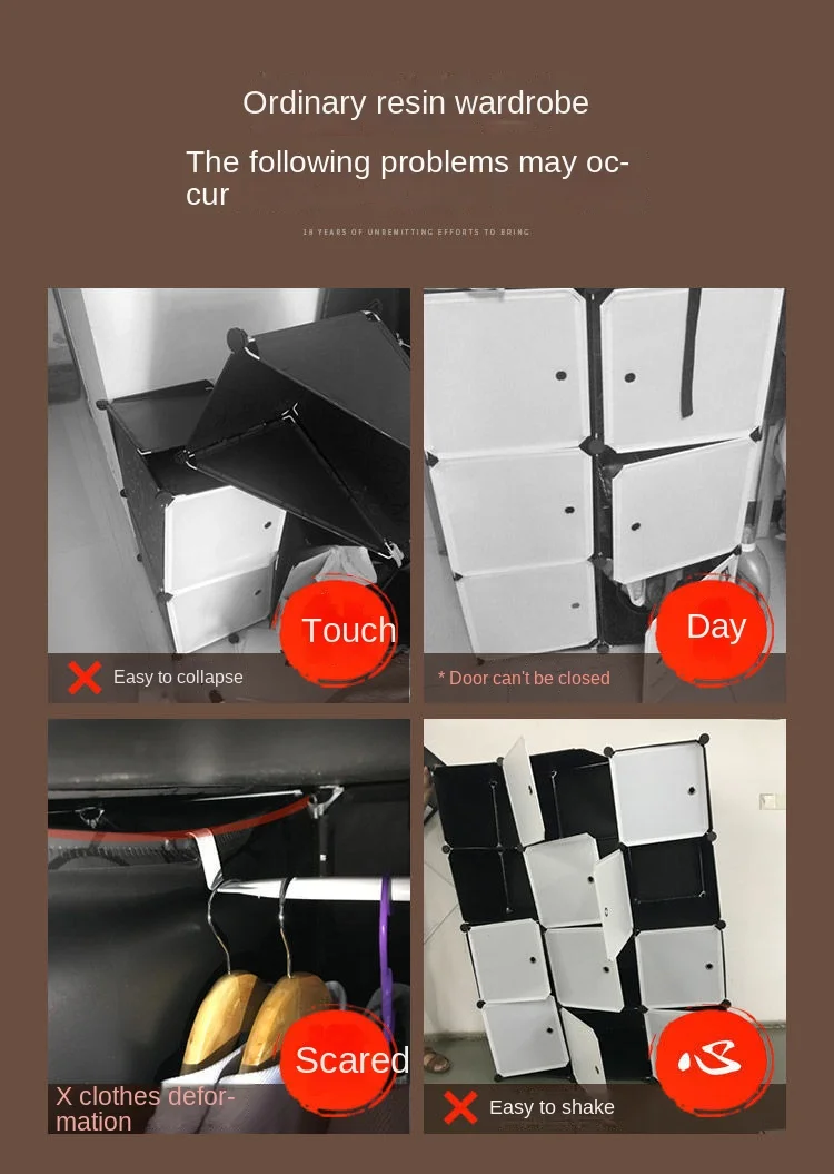 Household Wardrobe Organizer: Dustproof Collapsible Storage Cabinets 8 kf Se529b3c2a69a491f8e8466ec5cd20cf99