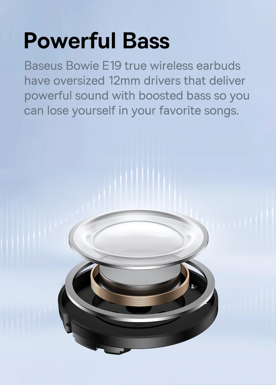 Baseus Bowie E19: Bluetooth 5.3, Big Bass 12mm Drivers, IPX5 Waterproof 11 kf Se714e8a4675d4990acdbc8a9f6203f4aI