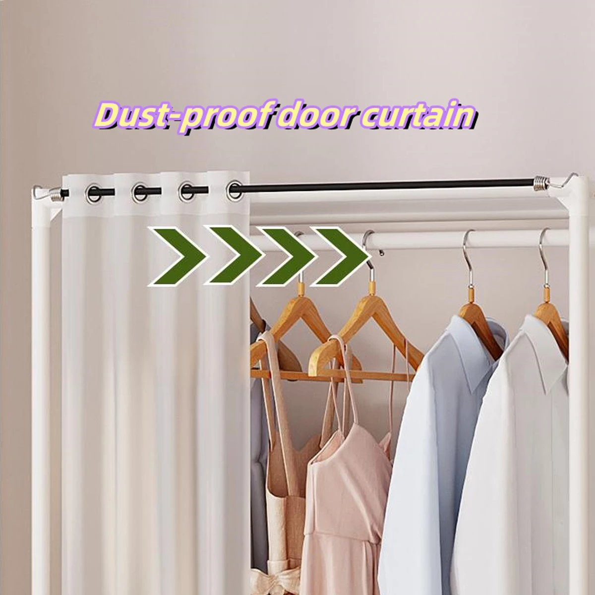Simple Cloth Wardrobe Rack: Dustproof Closet w/ 3 Foldable Storage Bags 9 kf Se771bf08ef1145b5992e74cba7c9949cW