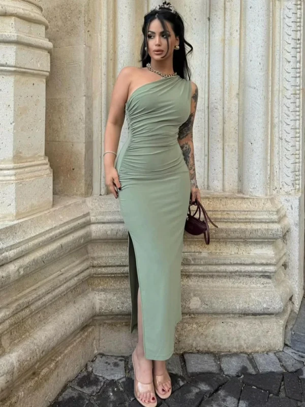 Summer Black New Dress Women Fashion Sexy Split Sleeveless Backless Slim Maxi Dress Female Casual Club Elegant Lady Party Dress - Image 5
