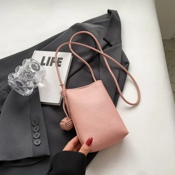 Women Leather Small Crossbody Bag Designer Cell Phone Bag Lightweight Fashion Shoulder Bag Ladies Travel Purse - Image 3