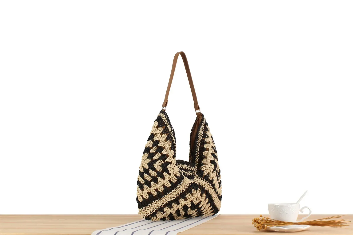 Weaving Clutches Top-Handle Bag: Large Portable Beach Shopper Tote Bag 22 kf Se9c7becba3574191bc4b0145373b311dD