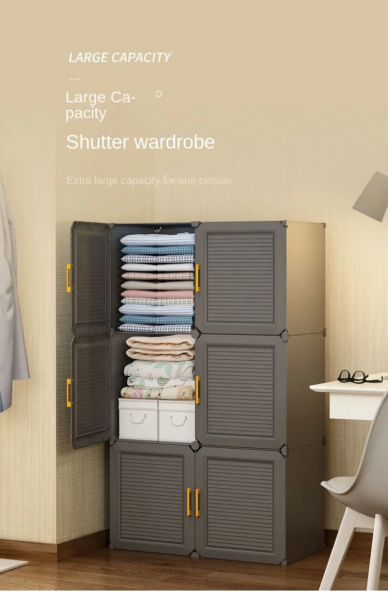 Household Collapsible Wardrobe: Multifunctional Dustproof Plastic Storage 7 kf Seb5950ec80e64475bc249fa0d0d0a950H