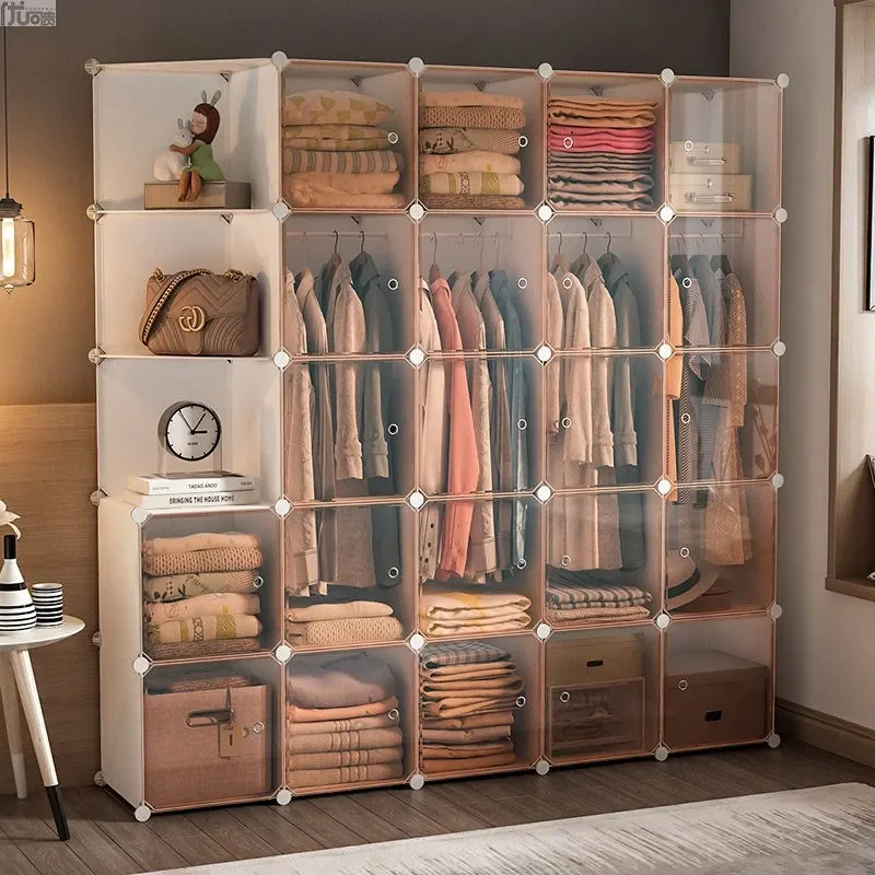 Plastic Organizer Wardrobe Cube Cupboard Partitions Shelves Filing Simple Foldable Closet Modern Vestidores Trendy Furniture