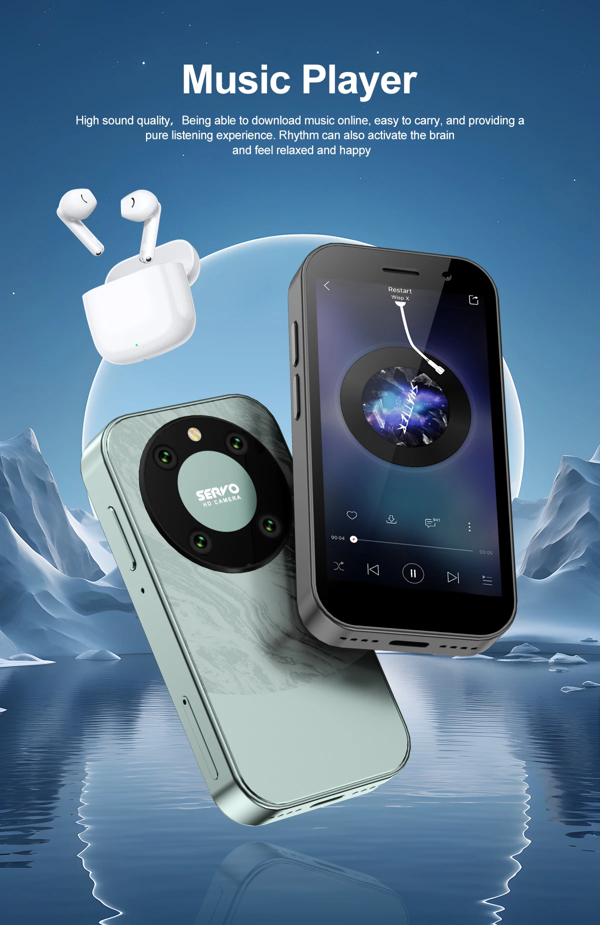 SERVO KING 9000 Mini Smartphone: Android 10, 4G LTE, Face Recognition 25 kf Sf2571a0522964996999759eb1229182da