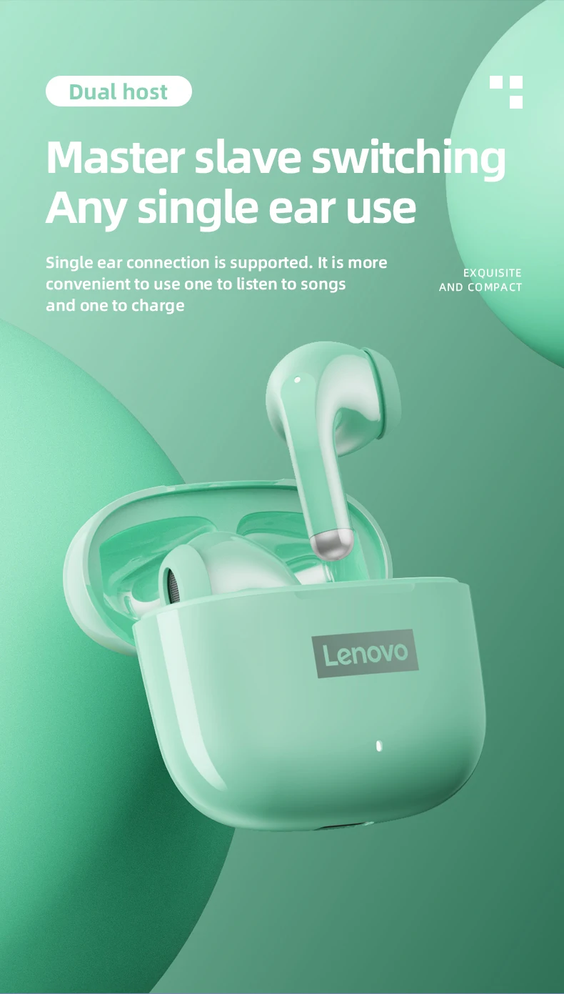 5PCS Lenovo LP40 Pro TWS Earphone: Bluetooth 5.0, Noise Reduction, Touch 16 kf Sf2f27b839e7747bb86d4aceaa7e88af0R