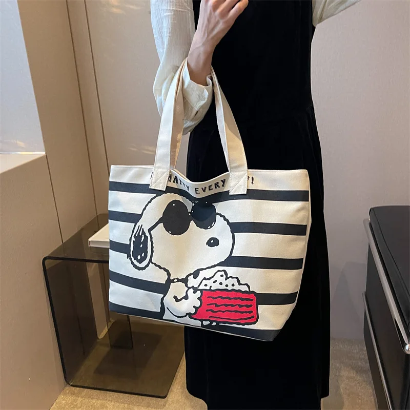 Disney Snoopy Canvas Bag: Cute Cartoon Tote for Students & Books 10 kf Sf36cdcc62d4a4ed289b667efdbff84efd
