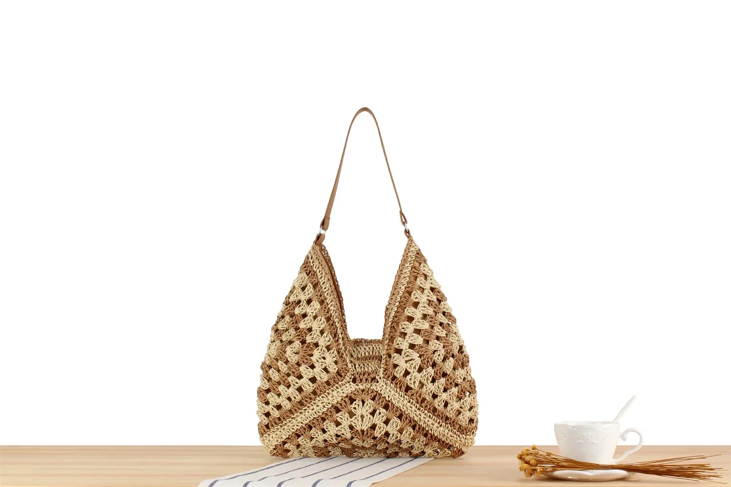 Weaving Clutches Top-Handle Bag: Large Portable Beach Shopper Tote Bag 24 kf Sf3d4042e971a45129d4c4951362a2e05G