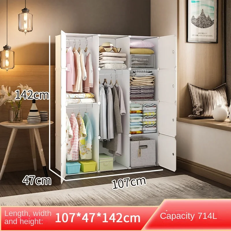 New Collapsible Wardrobe: Plastic Durable Clothes Cabinet Storage Locker 23 kf Sf42e8341753b4c0f9bba761ba1aac84cC