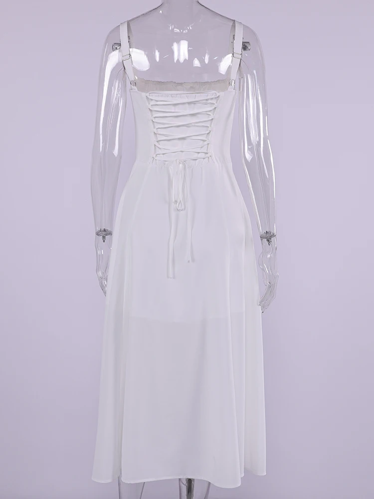 NewAsia Solid Sleeveless Long Dress: Bandage Camisole Padded Elegant Vestidos 28 kf Sf71334984a5f498686c51deddce8b1b9L