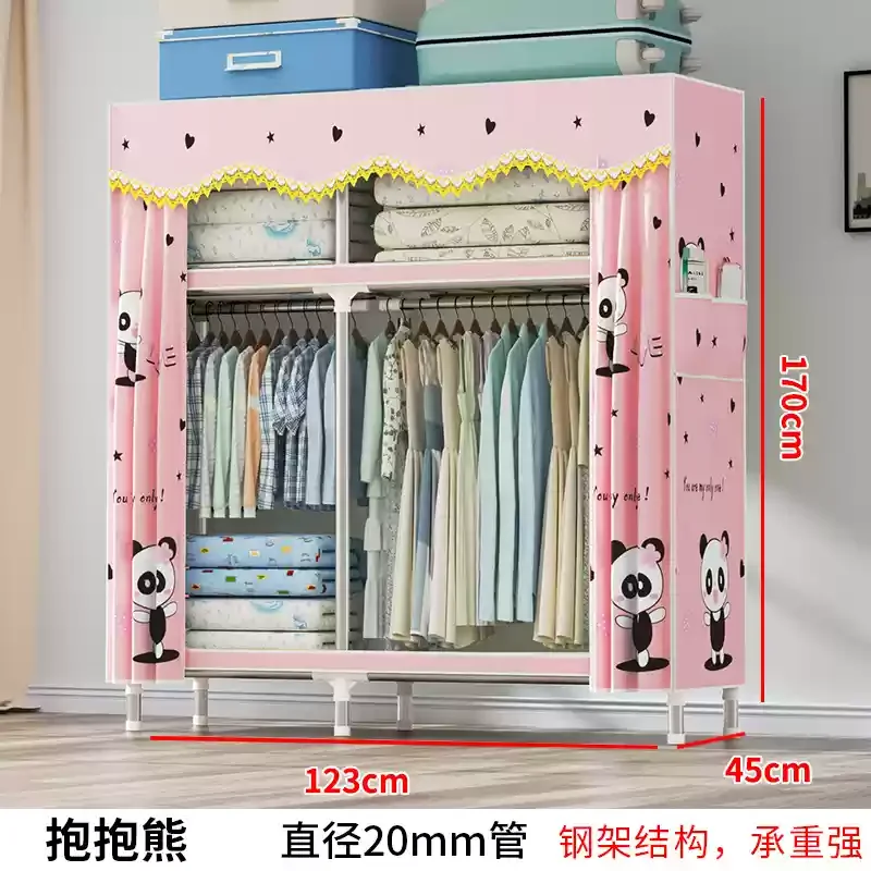 Reinforced Steel Wardrobe: Waterproof Double-Door Fabric Storage Organizer 32 kf Sf913ca82974646c7b24af4ec4cff4e9cg