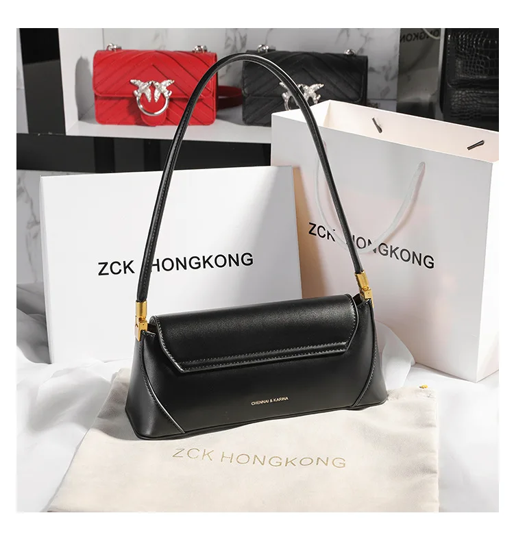 Genuine Leather Armpit Bag: Retro Niche Solid Color Portable Shoulder Bag 18 kf Sfbc23324e086425fbc491efcfa32d71bL