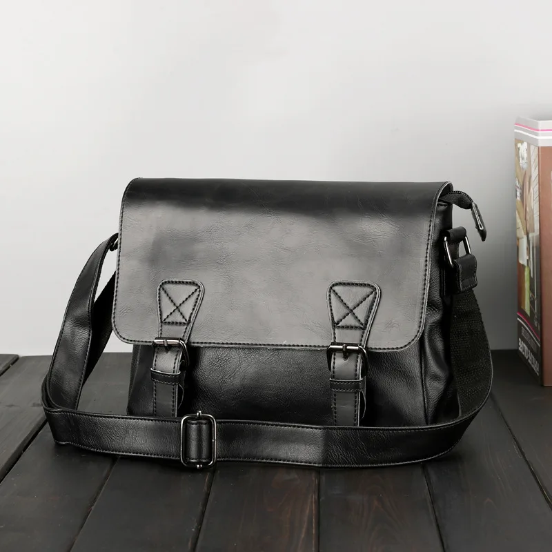 Famous Brand Men Bag Shoulder Bag For Man Casual Business PU Leather Messenger Bag Vintage Men's Crossbody Bag Male Backpack