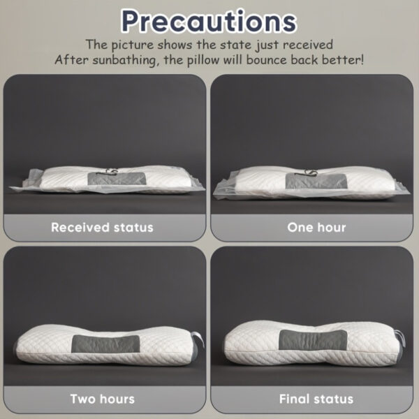 Buy 1 Get 1 Free, 2 Soft Woven Neck Massage Couple Pillows - Adjustable Ergonomic Orthotic Profile Support, High Quality Pillow Core, Detachable Pillowcase For Sleeping Comfort - Image 11