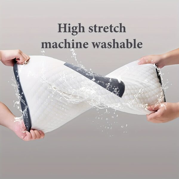 Buy 1 Get 1 Free, 2 Soft Woven Neck Massage Couple Pillows - Adjustable Ergonomic Orthotic Profile Support, High Quality Pillow Core, Detachable Pillowcase For Sleeping Comfort - Image 6
