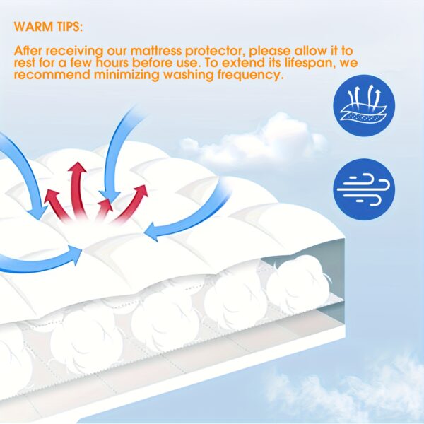 Mattress Topper, Extra Thick Mattress Pad Pillow Top Mattress Cover Quilted Fitted Mattress Protector Top Stretches Up 8-21" Deep Pocket Cooling with 1500GSM - Image 6