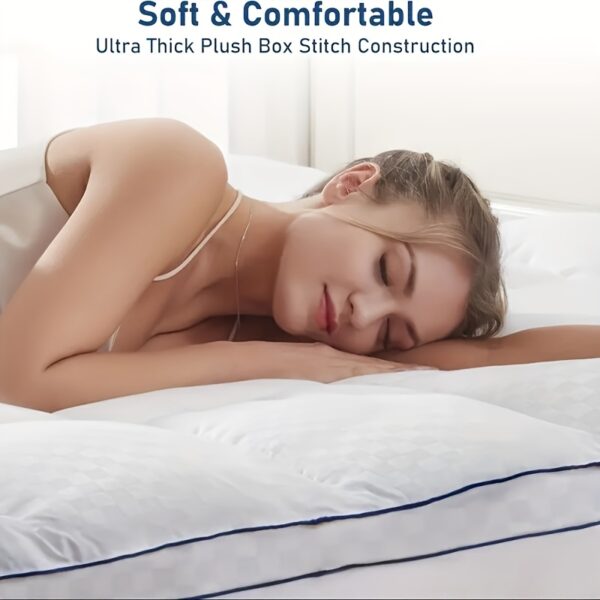 Mattress Topper, Extra Thick Mattress Pad Pillow Top Mattress Cover Quilted Fitted Mattress Protector Top Stretches Up 8-21" Deep Pocket Cooling with 1500GSM - Image 11