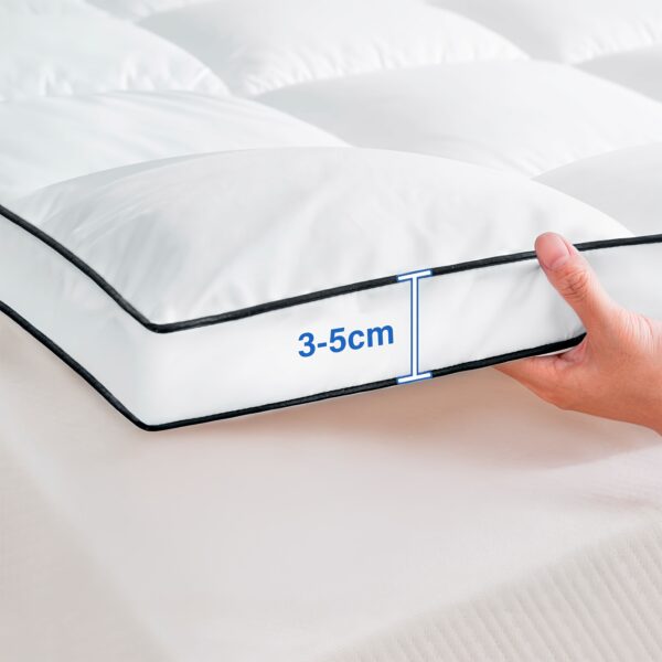 Mattress Topper, Extra Thick Mattress Pad Pillow Top Mattress Cover Quilted Fitted Mattress Protector Top Stretches Up 8-21" Deep Pocket Cooling with 1500GSM - Image 14