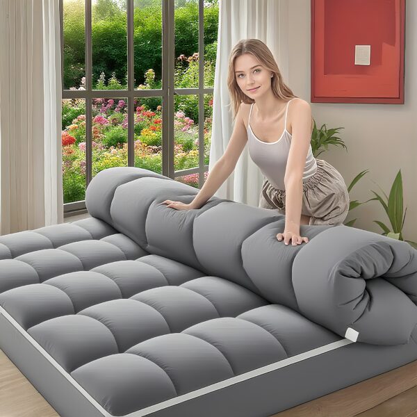 Mattress Topper, Extra Thick Mattress Pad Pillow Top Mattress Cover Quilted Fitted Mattress Protector Top Stretches Up 8-21" Deep Pocket Cooling with 1500GSM - Image 3